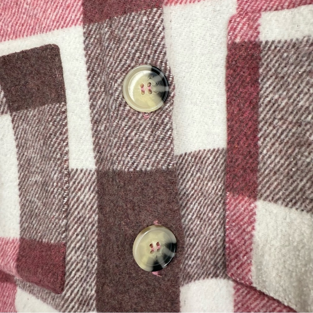 Lemon Love Boutique Pink Plaid Shacket size XL - Picture 4 of 10